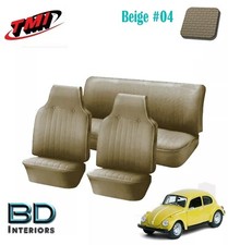 1968 - 1969 Vw Volkswagen Bug Beetle Slip-on Seat Upholstery Beige In Stock