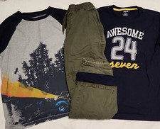 Gymboree Boy's Fall Winter Outfit Size 8 Shirts Lined Active Pants 3 Pieces