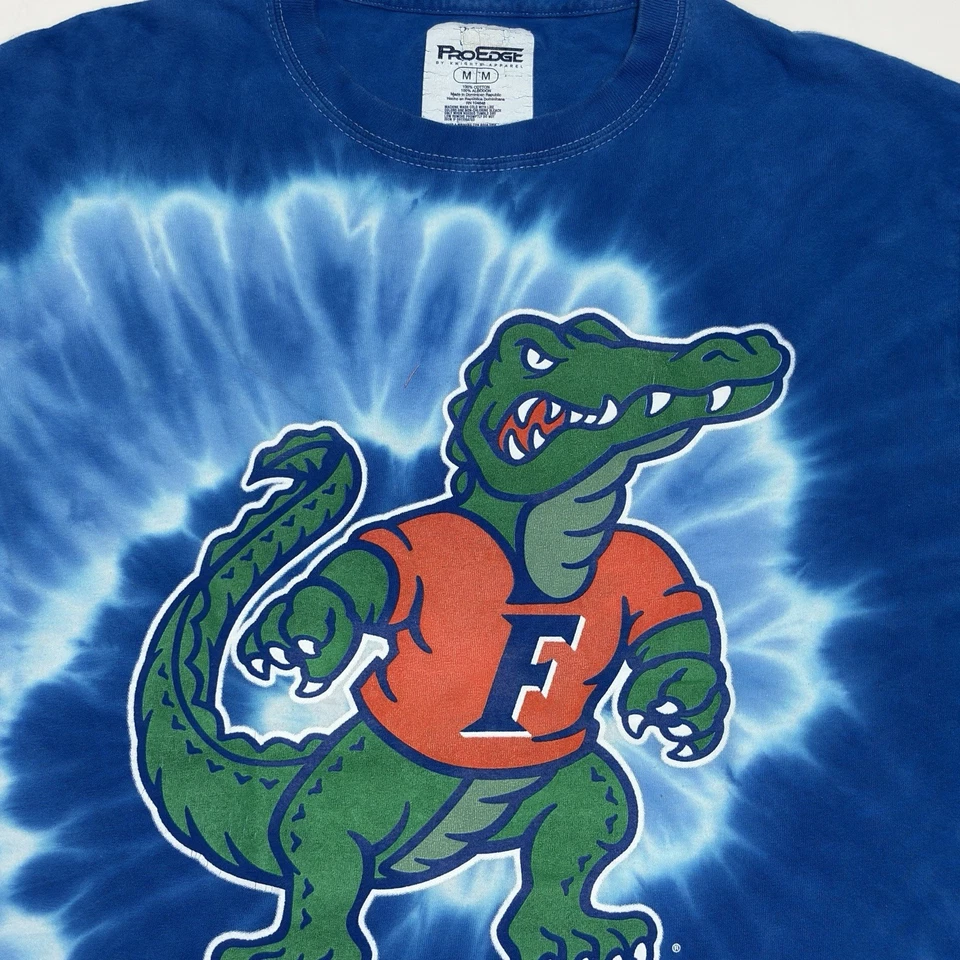 Camiseta vintage University Of Florida Gators Tie Dye por Pro Edge tamanho médio anos 90 Y2K - Imagem 2 de 4