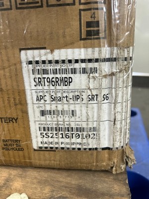 New, Open Box - SRT96RMBP, Smart-UPS SRT 96V 3kVA RM Battery Pack - No Battery