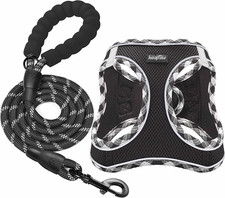 Dog Harness with Leash Set, No Pull Adjustable Reflective Step-In Puppy Harness