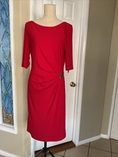 TAHARI Women  Dress Red Color Size 10
