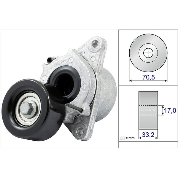 INA Riemenspanner FüR Nissan Navara NP300 D40 Pathfinder 3 Pick UP D22 2.5 Dci-image