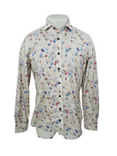 EMANUEL BERG - Modern Fit Floral Print Mens 39 / 15.5 Medium / USA Small Shirt