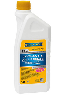 RAVENOL TTC PROTECT C11 Kühlerfrostschutz Konzentrat 1,5 Liter Kühlerschutz gelb