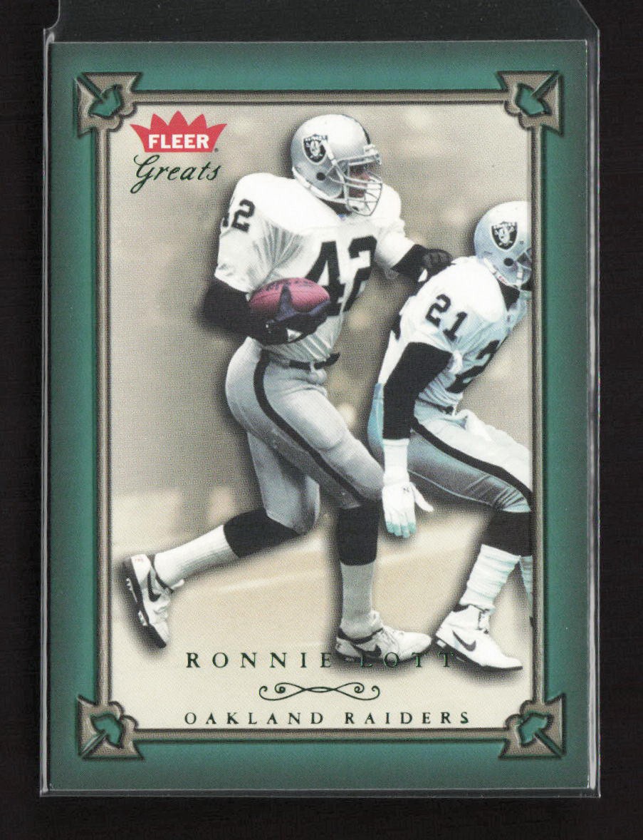 2004 Fleer Greats of the Game #33 Ronnie Lott Green/Red #/500