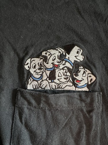 The Disney Store Shirt 101 Dalmatians Embroidered Pocket Vintage TDS VTG Lucky
