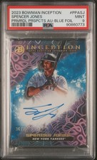 2023 Bowman Inception Spencer Jones Primordial Auto Blue #/75 PSA 9 🔥
