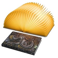 Folding Book Lamp Dragon Night Light, Portable Bedside Flying Dragon Book Lamp