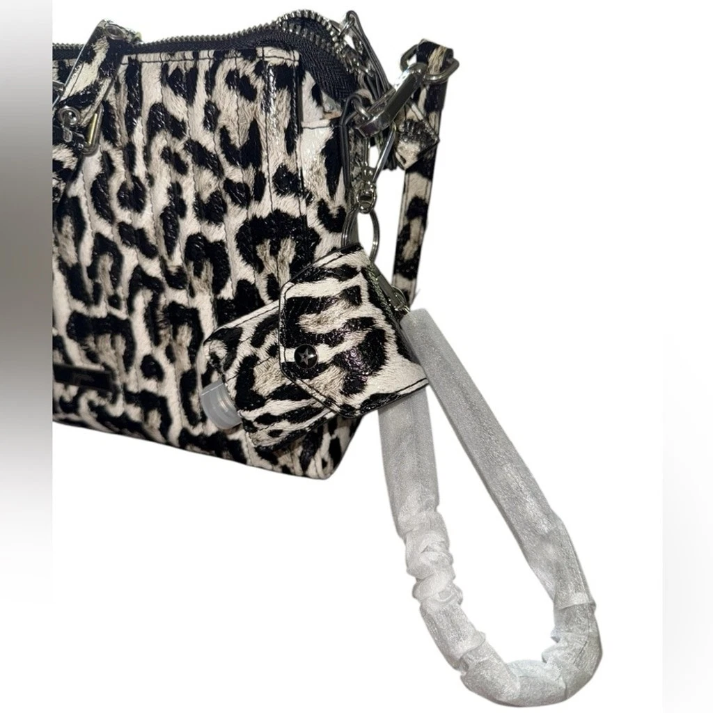 WANDLER Borsa a tracolla JuJuBe stampa leopardata delle nevi con tracolla da polso borsa convertibile
