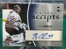 2006-07 Upper Deck Trilogy Scripts #TSTC Ty Conklin Auto