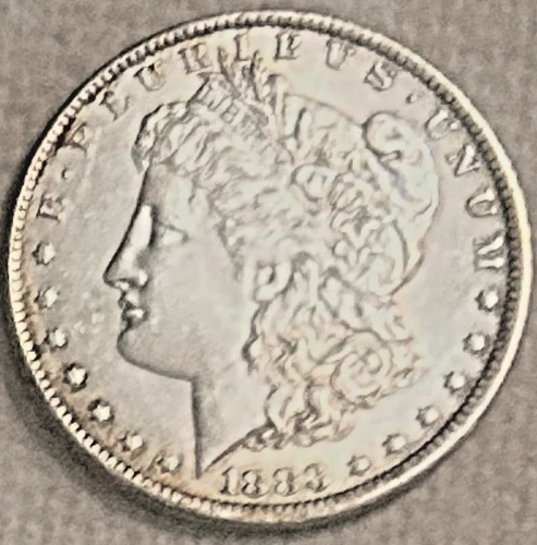 1883 O Morgan lots of luster AU/BU borderline call very bright free ship Sigma++