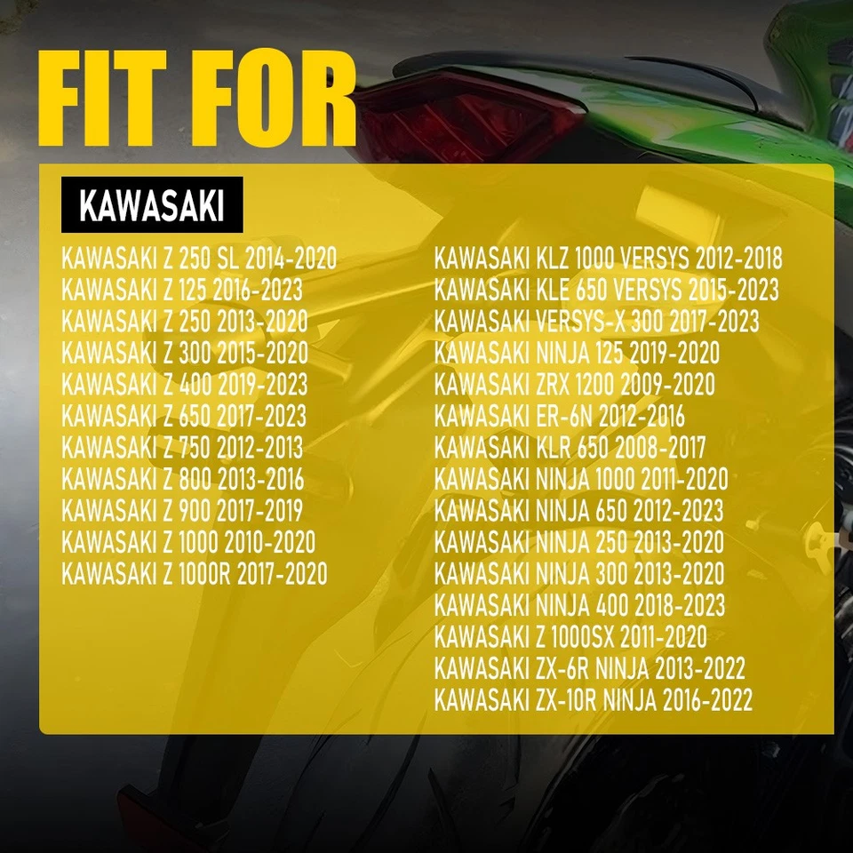 Задний передний желтый мигающий указатель поворота для Kawasaki Z 2010-20 1000 - Изображение 2 из 4