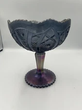 MCM Carnival Glass Compote Dish