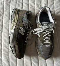 New Balance 993 Made in USA MR993MG Military Green/Gray Suede Mesh Sneakers