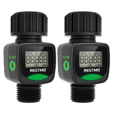 Water Flow Meter for Garden Hose for Watering or Filling RV Tank - Monitor Usage