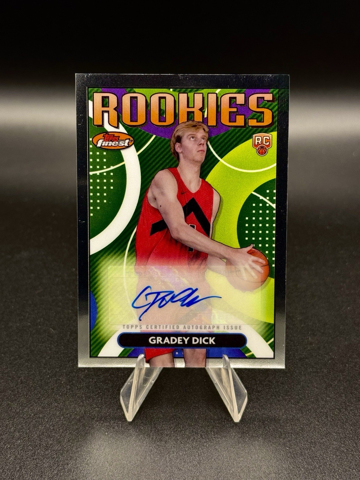 2023-24 Topps Finest - Gradey Dick Rookie Finest Autographs #RFA-GD (RC) (AU)