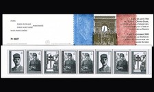 France: Carnet vignettes dentelées INAUGURATION STATUE DE GAULLE Paris 9-11-2000