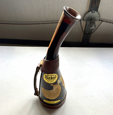 George Dickel Tennessee Sour Mash Whisky Bottle 1/4 Gal Leather Carrier- empty