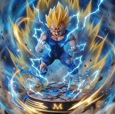 Dragon Ball Z Majin Vegeta Super Saiyan Statua Figure PVC 28cm Da Collezione