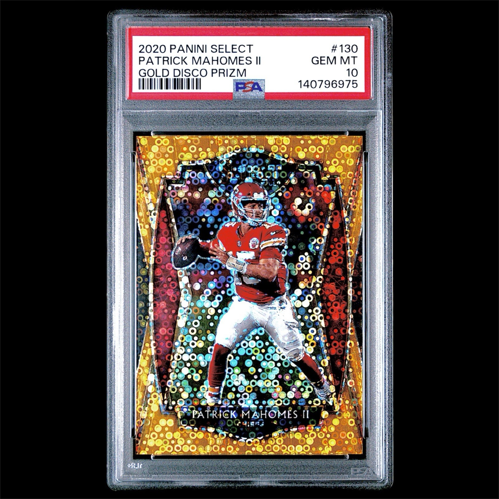 /10 Patrick Mahomes 2020 Panini Select Gold Disco Prizm PSA 10 GEM MINT 🔥