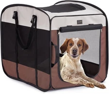 Dog Kennel Crate Medium Dogs, Portable Pop Up Indoor Pet Cage DONORO 32"