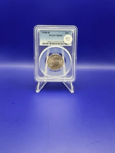 1950-D Washington Silver Quarter 25c PCGS MS65