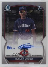 2023 Bowman Chrome Prospect Refractor 218/499 Hendry Chivilli #CPA-HC Auto 2a9