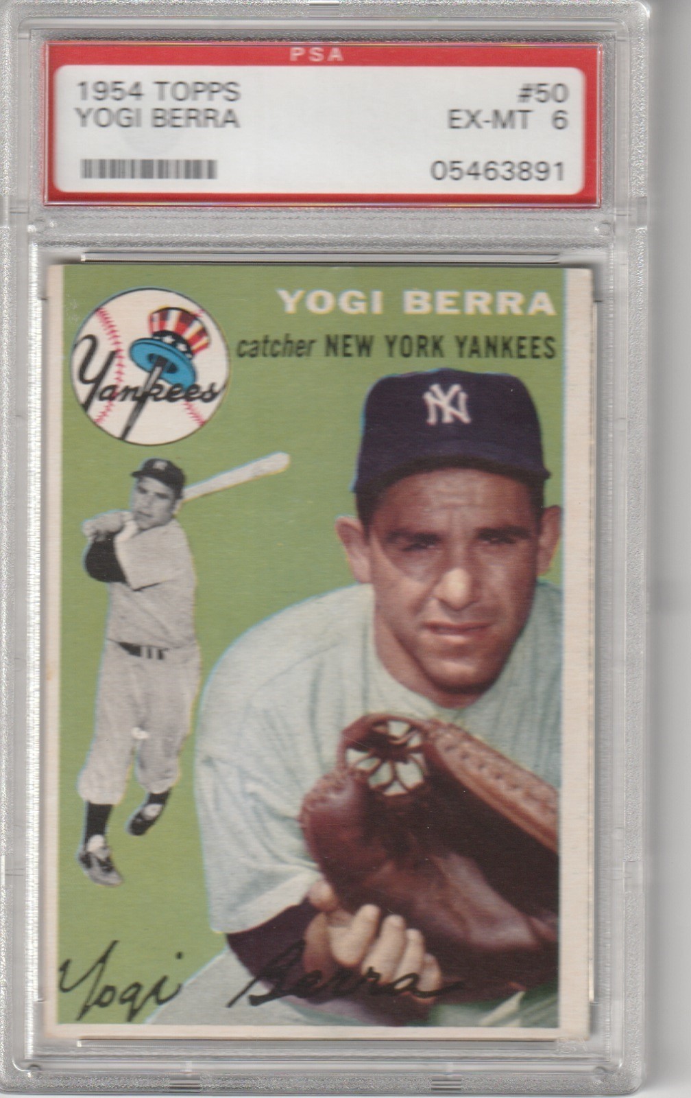 1954 Topps Yogi Berra #50, PSA EX-MT 6