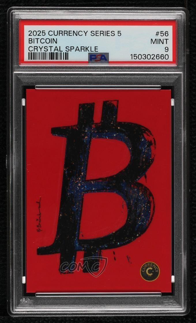 2025 Cardsmiths Currency Series 5 Crystal Sparkle Bitcoin #56 PSA 9 MINT 8nf