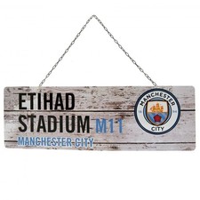 Image of Manchester City FC Rustic Garden Metal Sign
