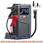 150PSI Jump Starter Portable Car Power Bank With Air Compressor Battery Booster
