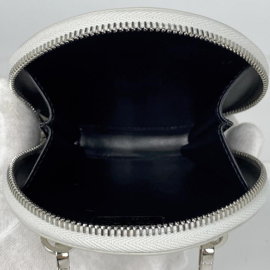 PRADA Round Pouch Chain Shoulder Bag 1NR003 White Leather with Box #BS1521 thumbnail 6