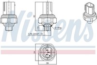 Nissens 301070 Druckschalter, Klimaanlage FüR MERCEDES-BENZ