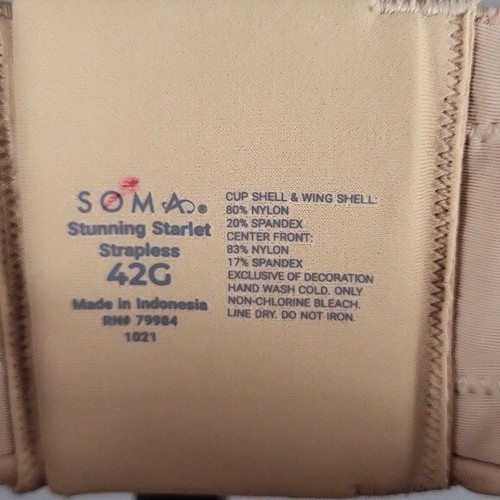 Soma Atemberaubender Starlet Trägerloser Multi-Wege BH in Warm Amber, BH Größe 42G - Bild 3 von 9