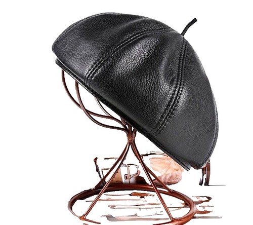 Vintage Givenchy Black Suede Leather Beret Hat | eBay display picture 3