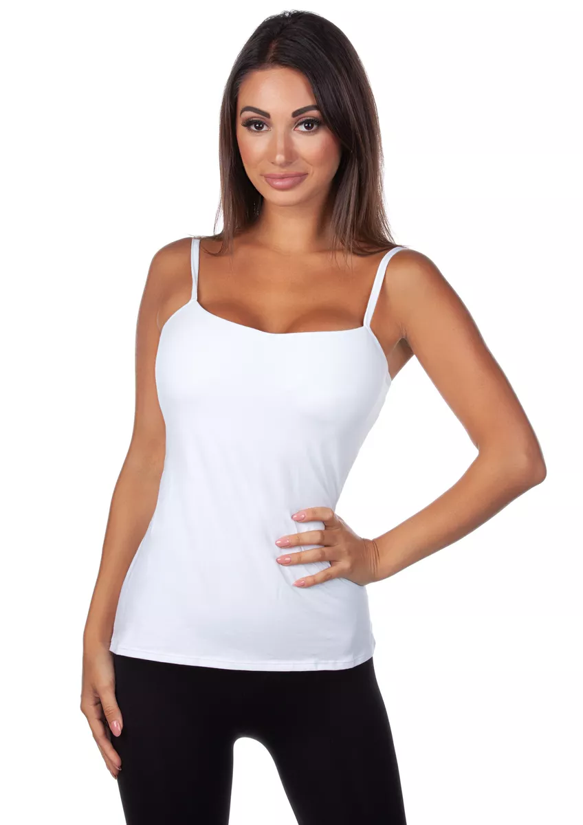 Cotton Bra Cami in White