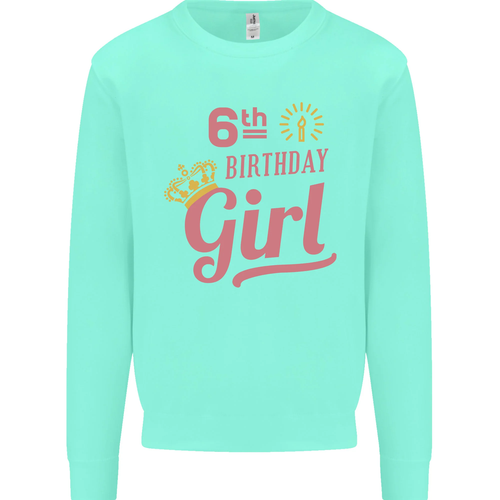6th Birthday Girl 6 Year Old Princess Kids Sweatshirt Jumper - Picture 28 of 96