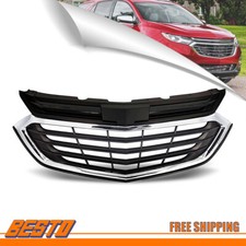 Front Upper Mesh Grill For Chevy Equinox 2018 2019 2020 2021 Grille Chrome New