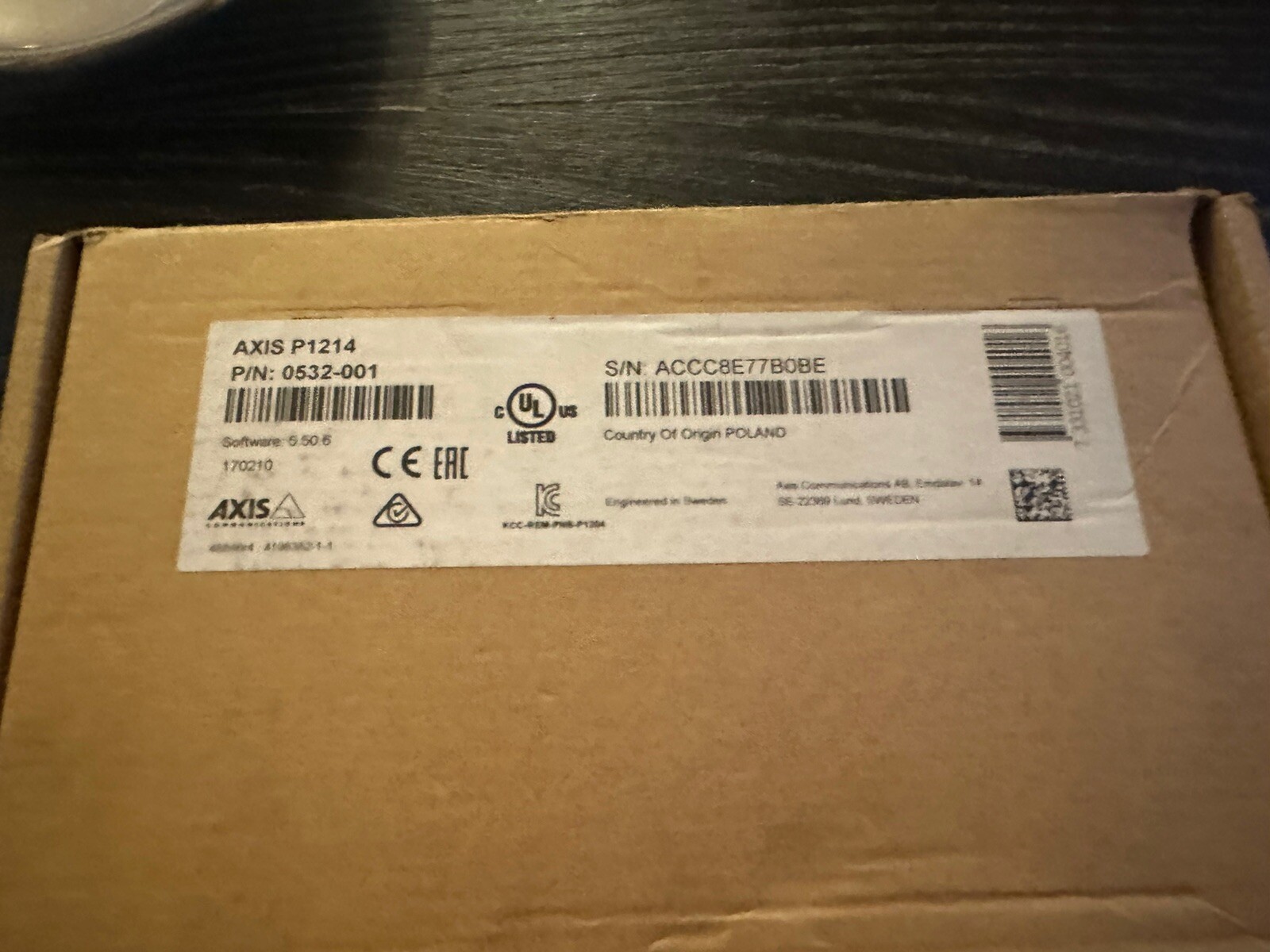 AXIS COMMUNICATIONS P1214 0532-001