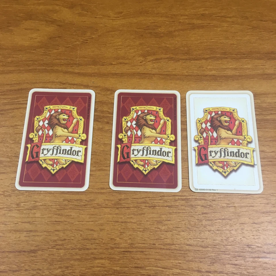 Harry Potter & The Philosophers Stone Trivia Game 3 Gryffindor Cards Spare Parts - Image 2 of 3