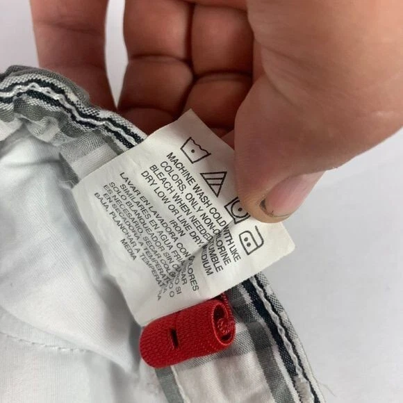 Шорты карго в клетку для мальчиков Wrangler размер 7 обычные серые/белые 100% хлопок прочные - Изображение 3 из 4