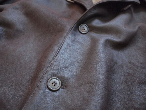 SERAPHIN - Makers of HERMES -Shearling Coat-Brown Leather- Made In France - 50 - Picture 13 of 22