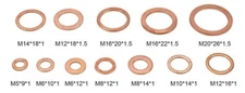 Metric Copper Crush Washer Gasket Seal  (5 Pk)