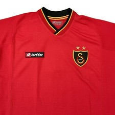 Maillot Galatasaray Third 01/02 Lotto Taille L – Rouge Vintage Retro Classic