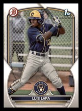 2023 Bowman Luis Lara #BP-100 FBC Milwaukee Brewers
