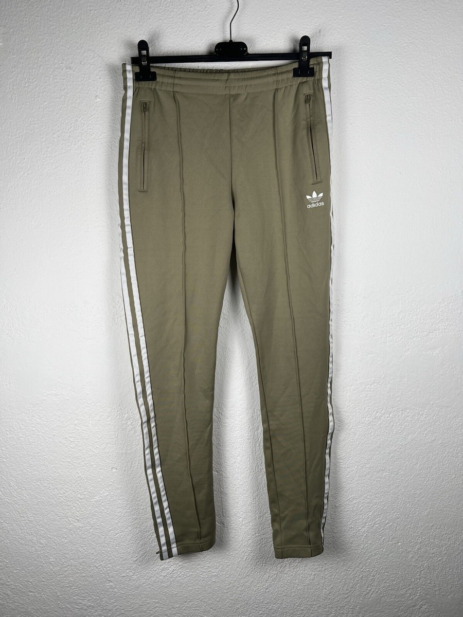 Adidas Khaki White Tracksuit Pants Size S Women UK