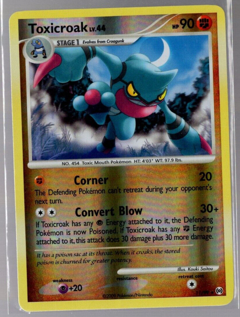 Toxicroak 11/99 Reverse Holo Rare Platinum Arceus Pokemon TCG Near Mint