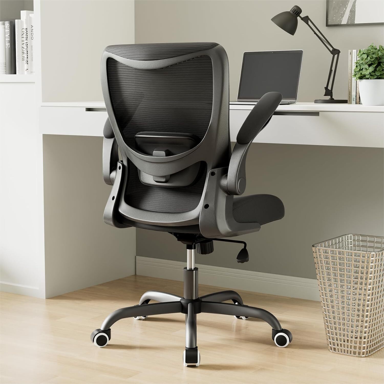 Office Chair  Ergonomic Desk Chair with Adjustable Lumbar Support and Flip ...
