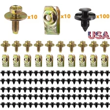 120pcs Bumper Clips 8mm Rivet Fastener Retainer Fender & Body Bolts for NISSAN